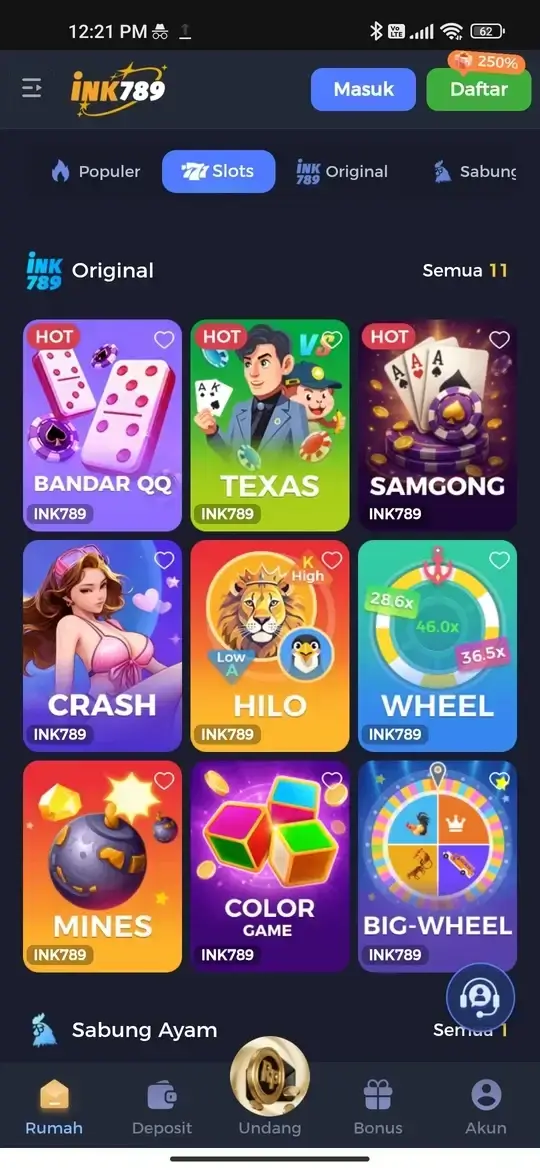 INK789 APK koleksi game original